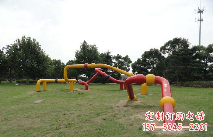 公园不锈钢管道雕塑