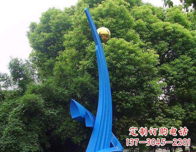 公园不锈钢海浪明珠雕塑