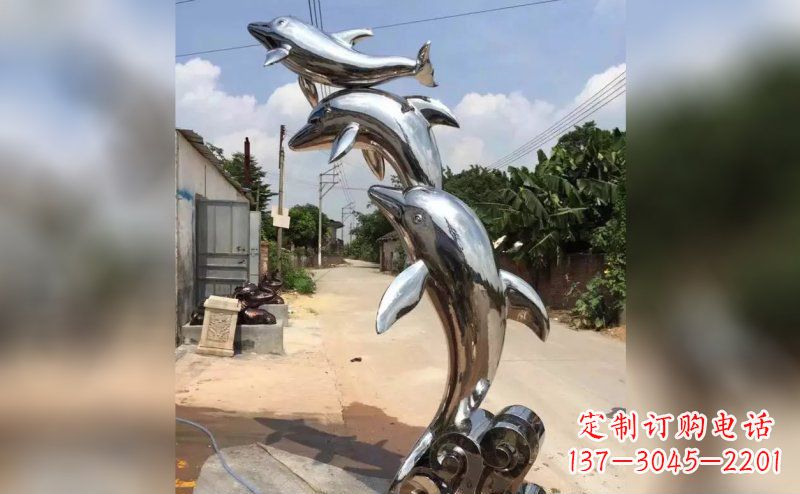海豚雕塑 - 公园/不锈钢/海豚 海豚雕塑 - 公园/不锈钢/海豚