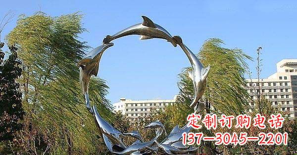 海豚雕塑 - 公园/不锈钢/海豚 海豚雕塑 - 公园/不锈钢/海豚
