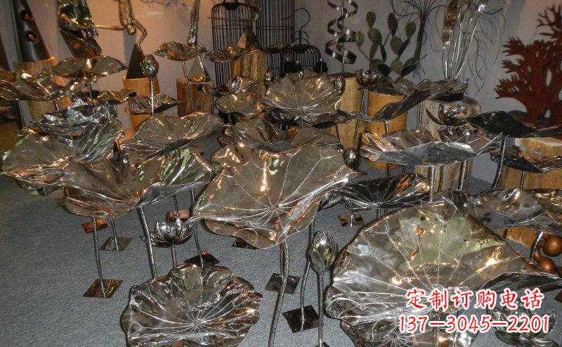 荷叶雕塑 - 公园/不锈钢/荷叶 荷叶雕塑 - 公园/不锈钢/荷叶
