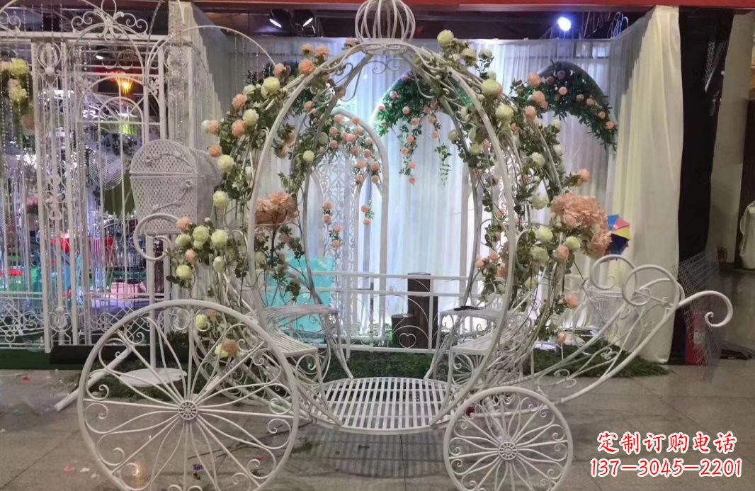 公园不锈钢花车景观摆件