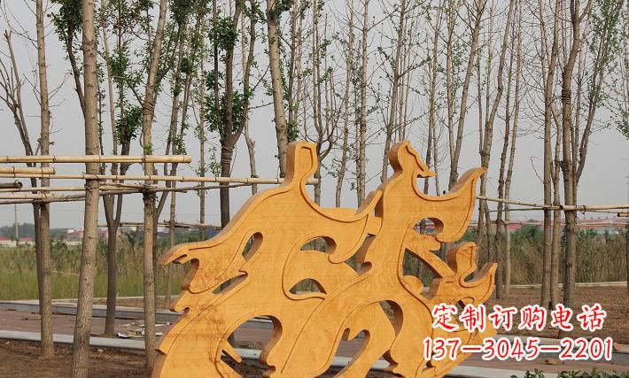 公园不锈钢剪纸雕塑 (3)