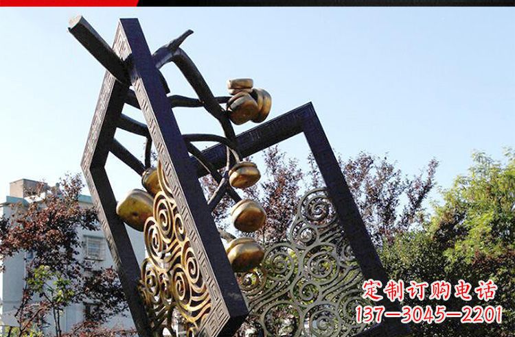公园不锈钢剪纸景观雕塑11