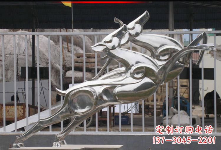 梅花鹿不锈钢高光大型雕塑 梅花鹿不锈钢高光大型雕塑