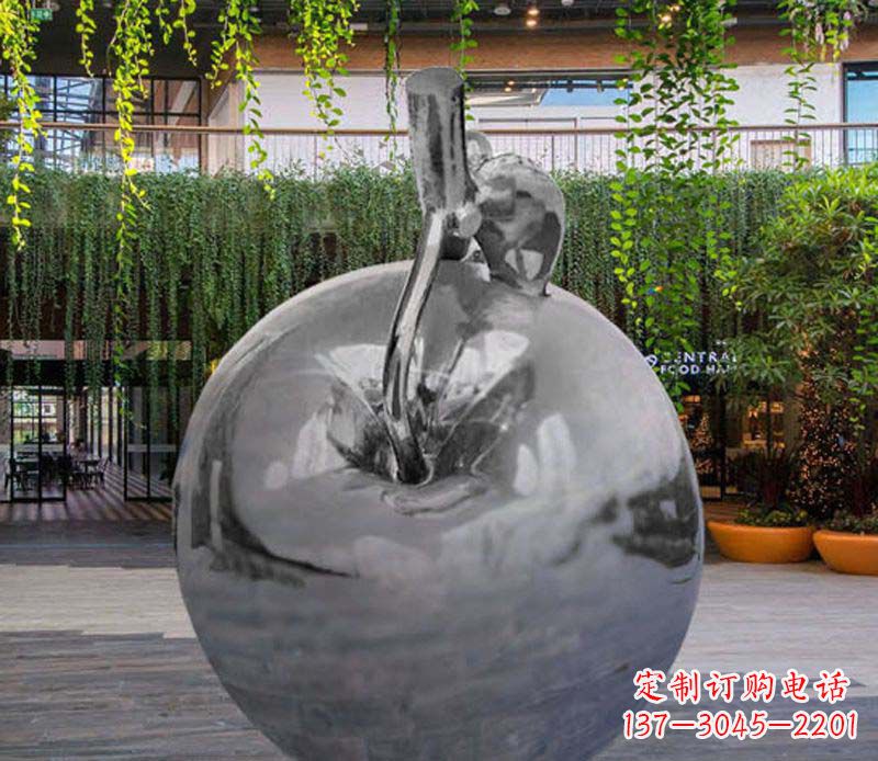镜面雕塑 - 公园/不锈钢/镜面/苹果 镜面雕塑 - 公园/不锈钢/镜面/苹果