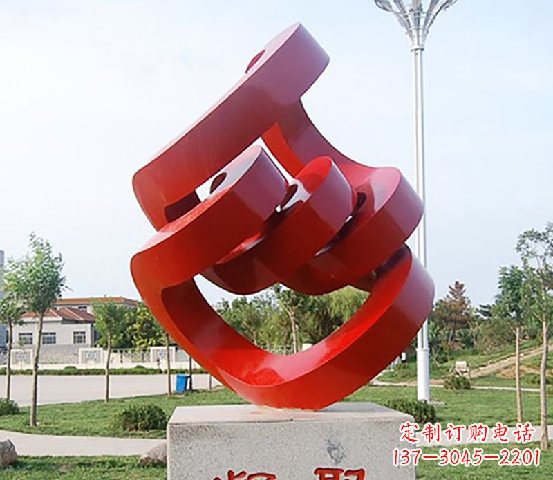 公园不锈钢凝聚景观雕塑