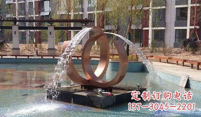 公园不锈钢喷泉雕塑