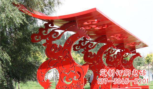 新潮不锈钢公园凉亭雕塑 新潮不锈钢公园凉亭雕塑