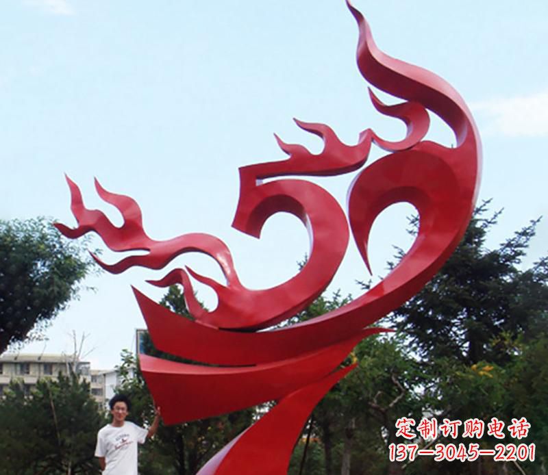 公园不锈钢飘带飞翔景观雕塑