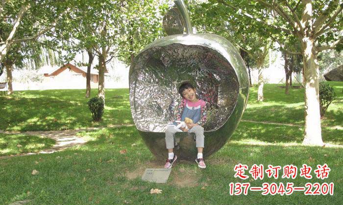 座椅雕塑 - 公园/不锈钢/苹果/座椅 座椅雕塑 - 公园/不锈钢/苹果/座椅