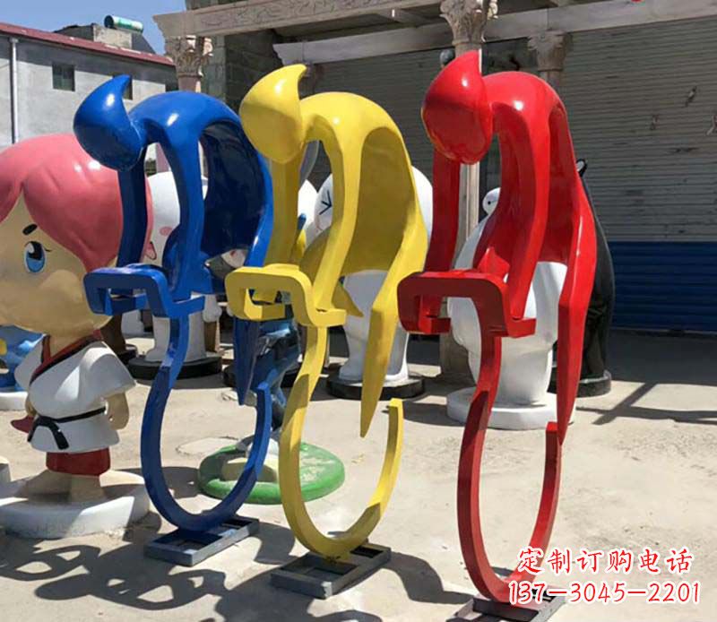 公园不锈钢骑单车的运动人物景观雕塑