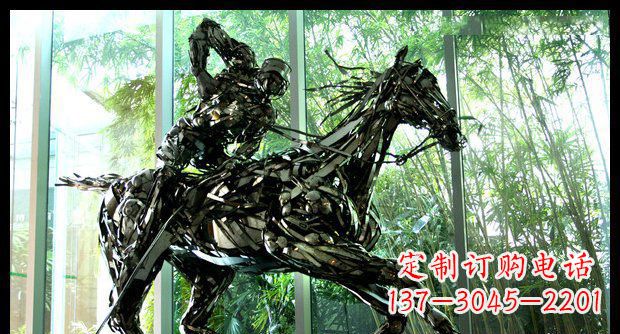 高品质不锈钢骑马雕塑 高品质不锈钢骑马雕塑