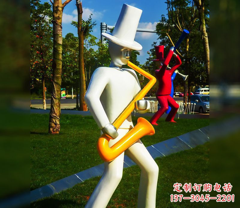 精美的萨克斯不锈钢雕塑 精美的萨克斯不锈钢雕塑