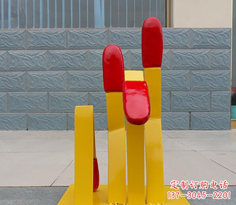 公园不锈钢手指雕塑