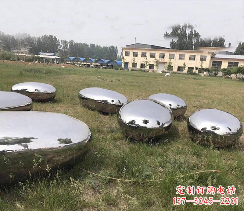 公园不锈钢水滴座椅景观雕塑