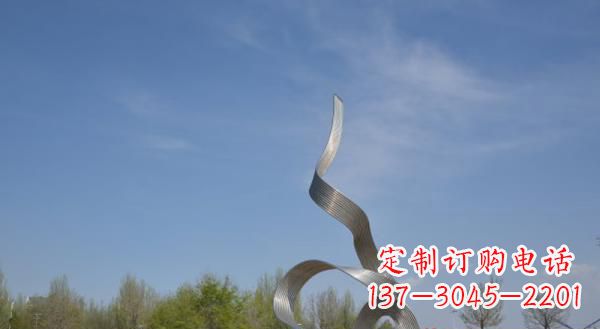 公园不锈钢丝带景观雕塑