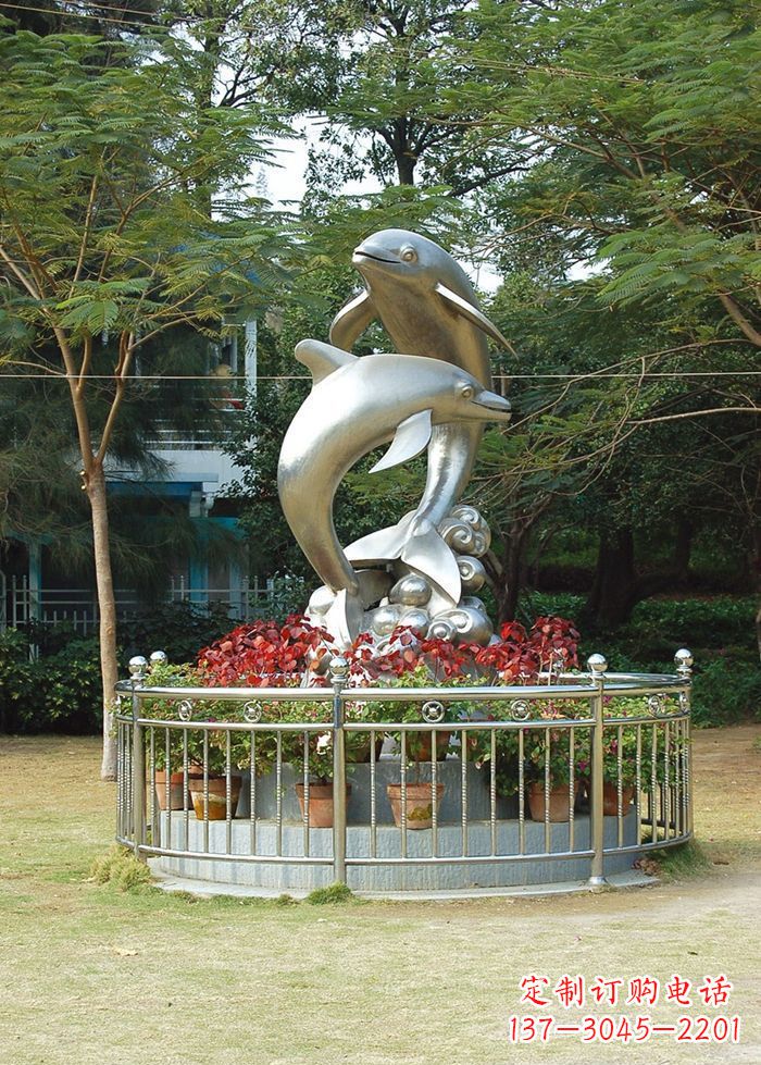踏浪雕塑 - 公园/不锈钢/踏浪/海豚 踏浪雕塑 - 公园/不锈钢/踏浪/海豚