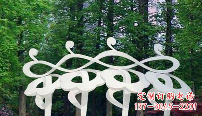 公园不锈钢跳芭蕾舞人物雕塑