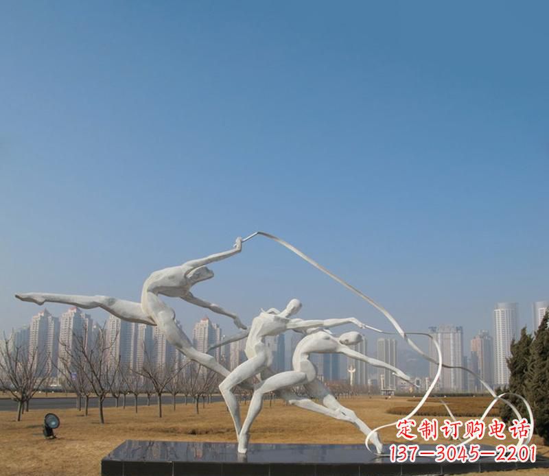 公园不锈钢舞彩带景观雕塑
