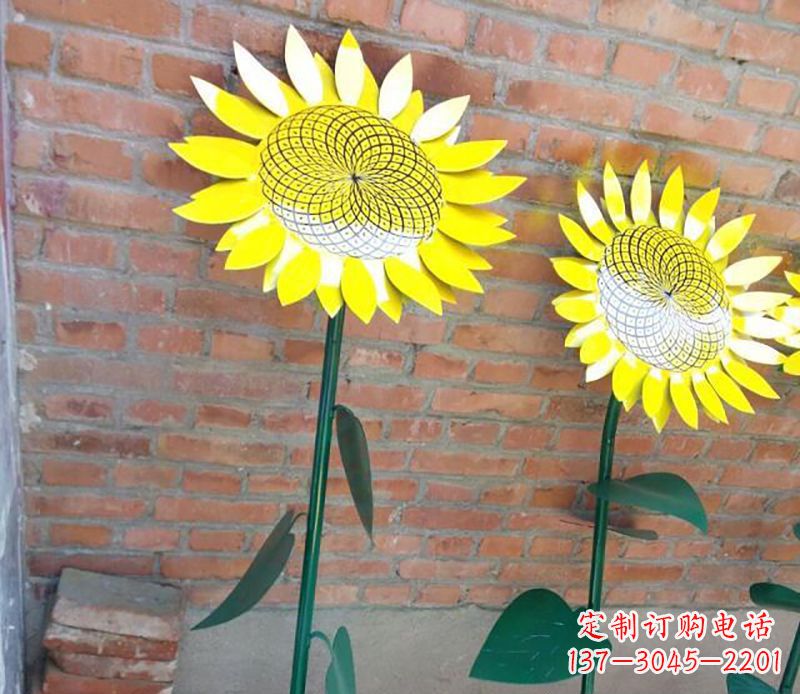 公园不锈钢向日葵景观雕塑