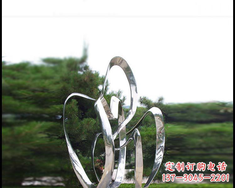 公园不锈钢线条景观雕塑