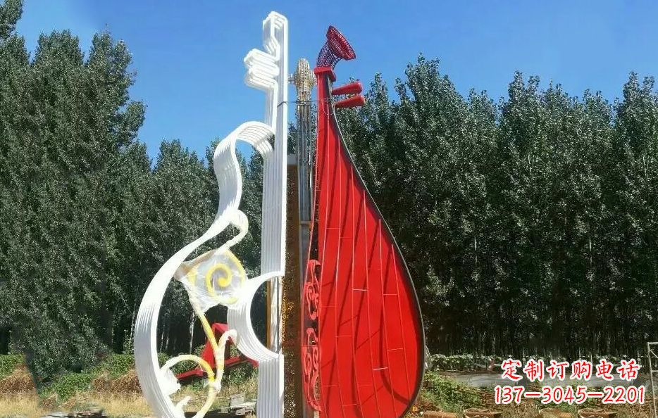 公园不锈钢小提琴雕塑