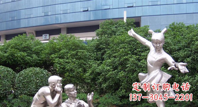 优质不锈钢学生人物雕塑 优质不锈钢学生人物雕塑