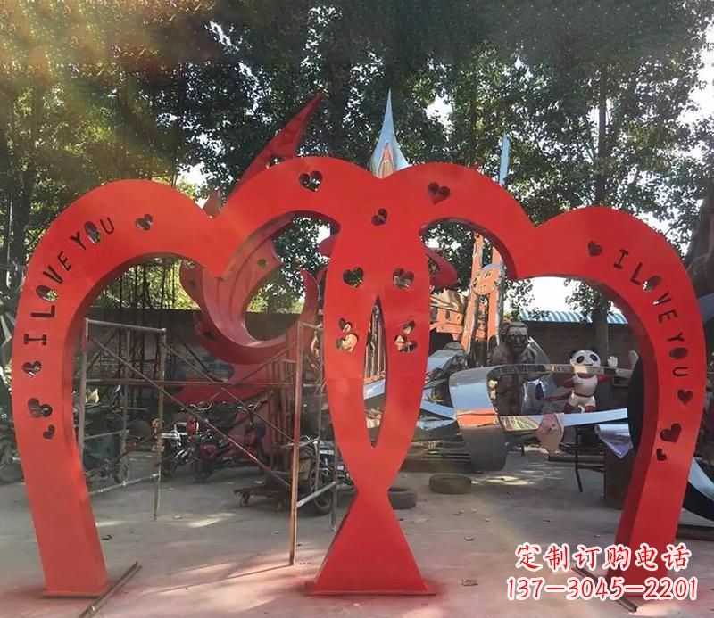拱门雕塑 - 公园/不锈钢/心形/拱门 拱门雕塑 - 公园/不锈钢/心形/拱门