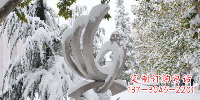 公园不锈钢雪花景观雕塑