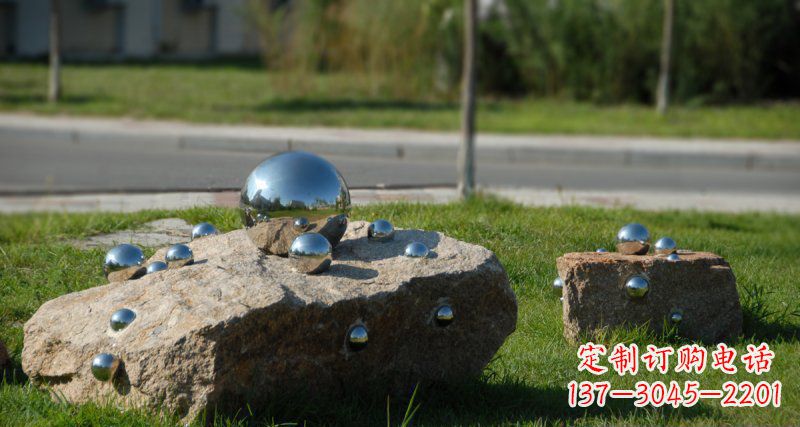 公园不锈钢圆球景观雕塑