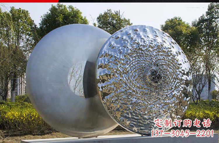 公园不锈钢圆形景观雕塑