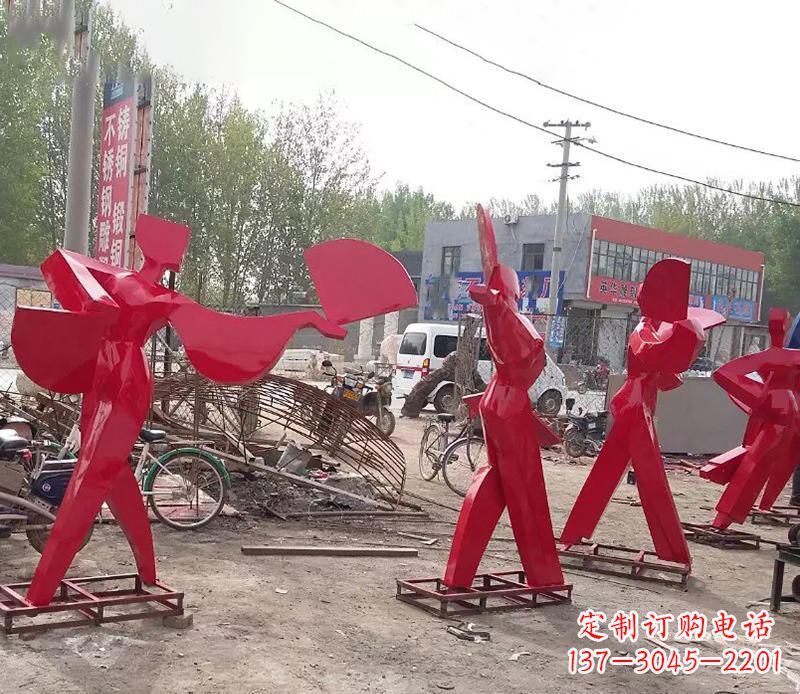 公园不锈钢运动人物