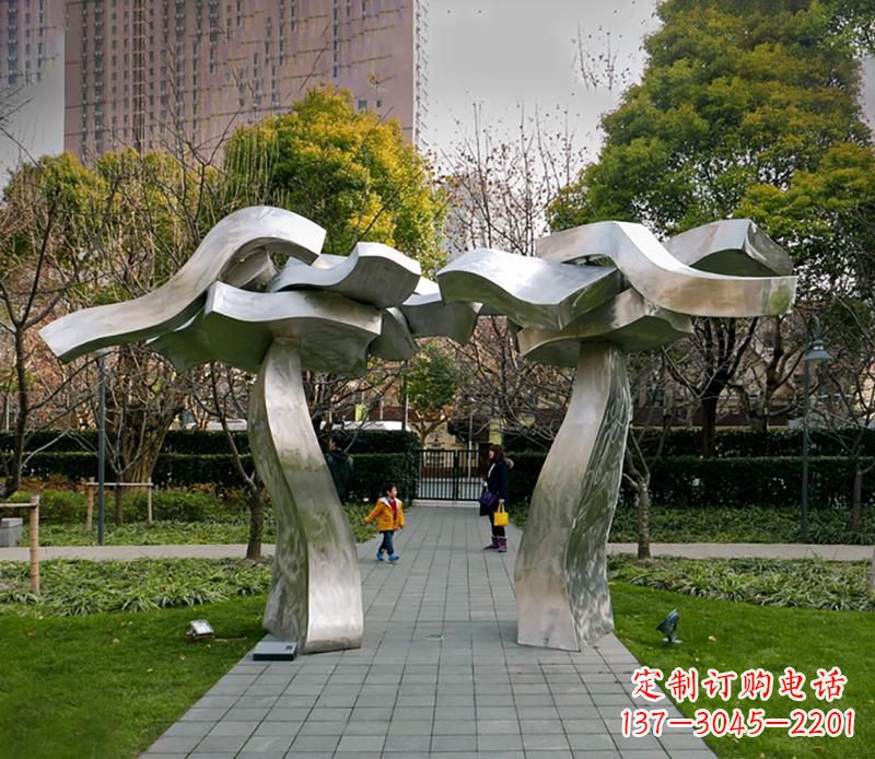 公园不锈钢造型门景观雕塑