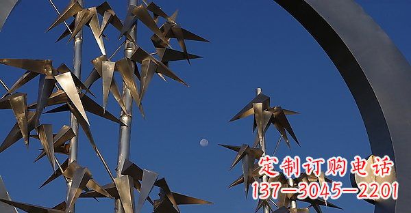 公园不锈钢竹子景观雕塑