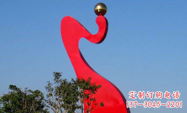 公园彩带不-锈-钢-雕-塑-