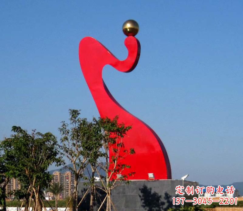 公园彩带不锈钢景观雕塑