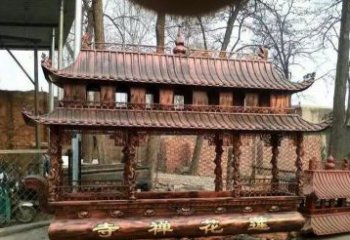 方形寺庙香炉铜雕