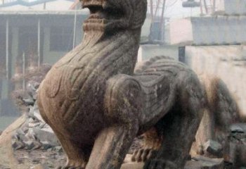 中领雕塑狴犴青石雕塑融入古代神话的历史文化风格
