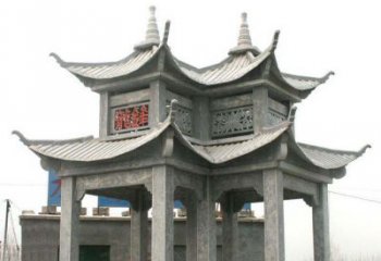 仿古凉亭石雕艺术品