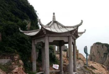 风格独特的仿古凉亭石雕