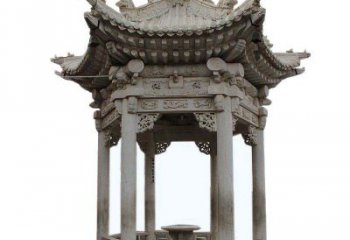 精美仿古六角凉亭石雕