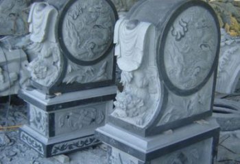 仿古石门墩招财抱鼓石雕塑