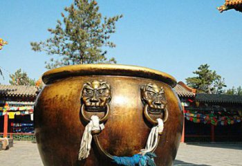 仿古铜雕水缸