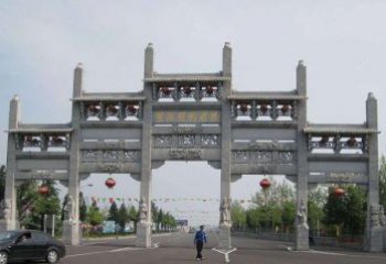 精美仿古石雕牌坊雕塑