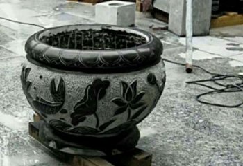 精美仿古招财水缸石雕