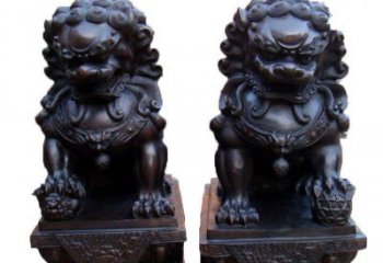 纯铜故宫狮子摆件雕塑