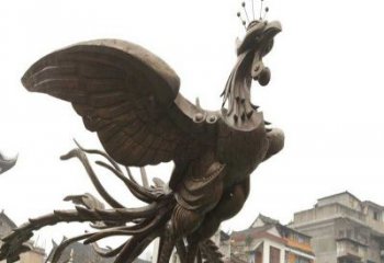 凤凰飞翔铜雕