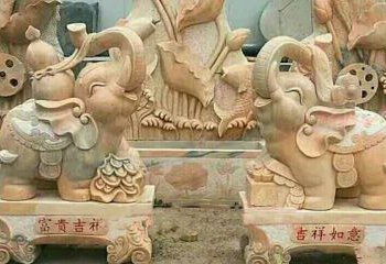 祥和典雅 富贵吉祥大象石雕