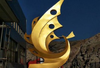 精美不锈钢抽象凤凰景观雕塑
